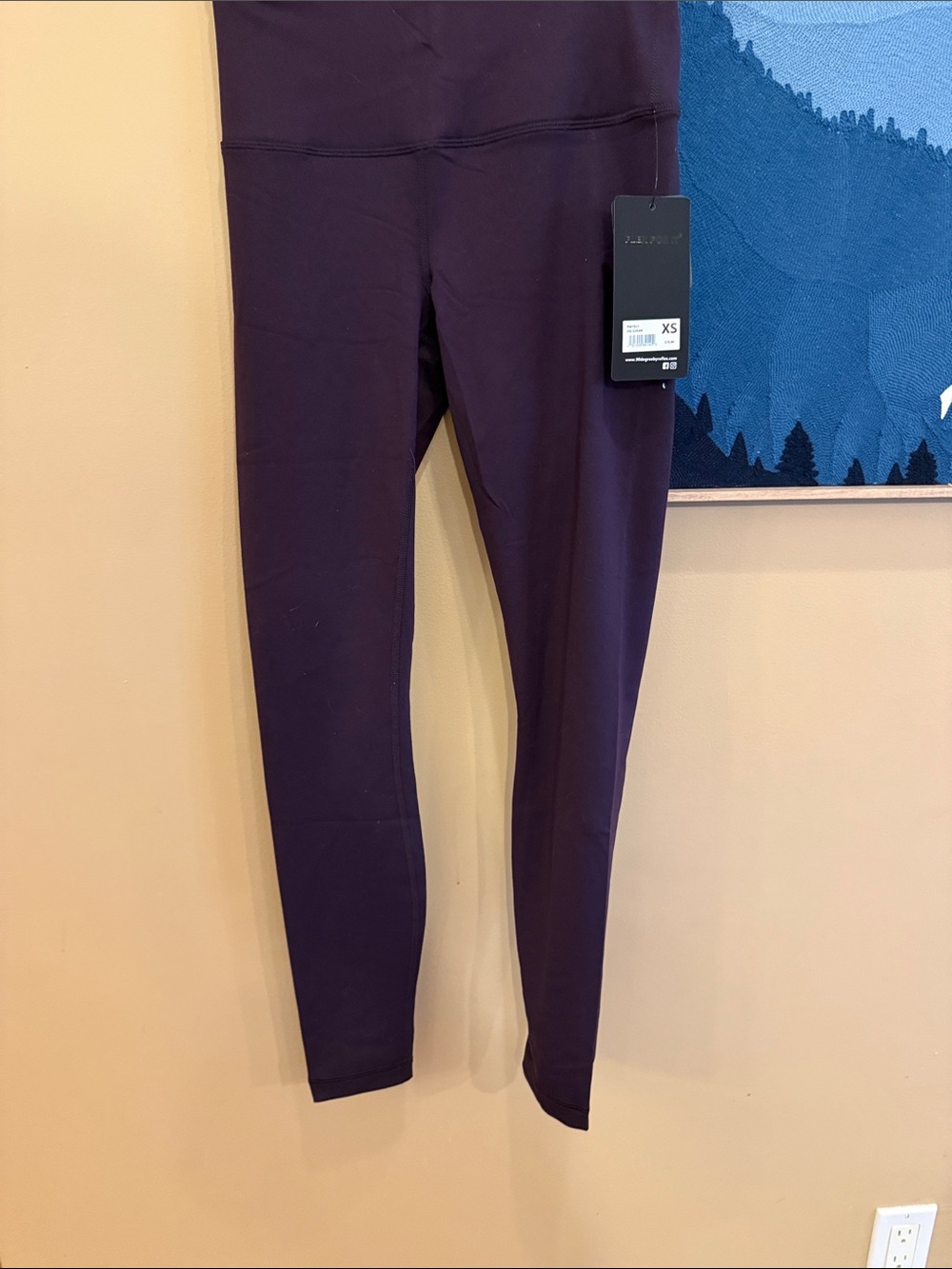 90 Degrees XS new with tags plum High-rise Ful length "Fig Sugar" Leggings
